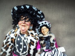 15'' ODE TO AGING SCULPTED FACE CLOTH DOLL WILD CLOTHES, HAT